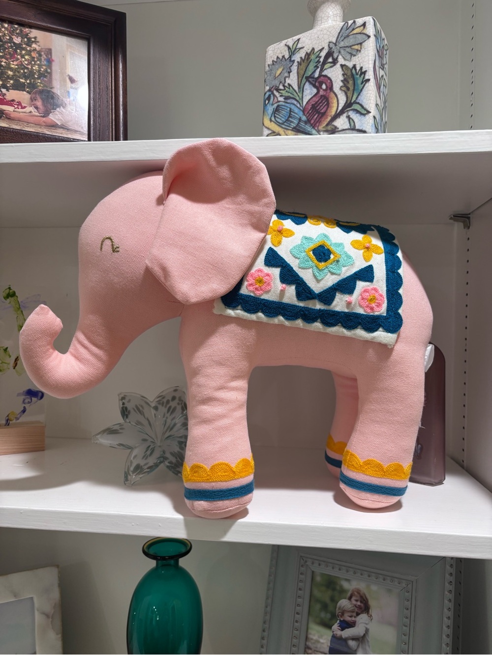 Pillowfort Pink Elephant Plush Decorative Throw Pillow